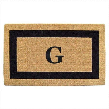 NEDIA HOME Nedia Home 02020H Single Picture - Black Frame 22 x 36 In. Heavy Duty Coir Doormat - Monogrammed H O2020H